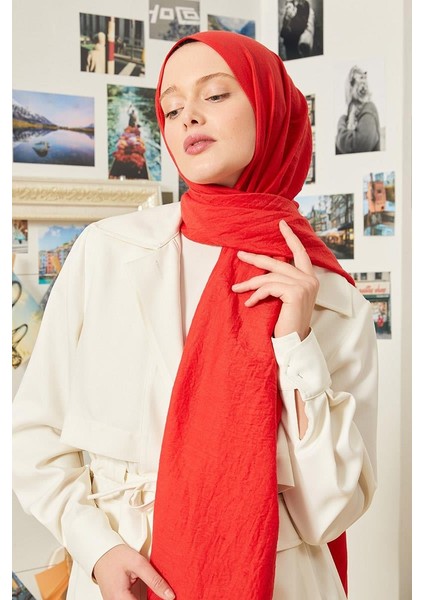 Nar Çiçeği Touch Pamuk Şal