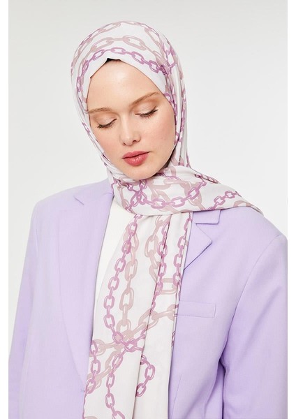 Pudra Zincir Desen Mono Şal fırsatları