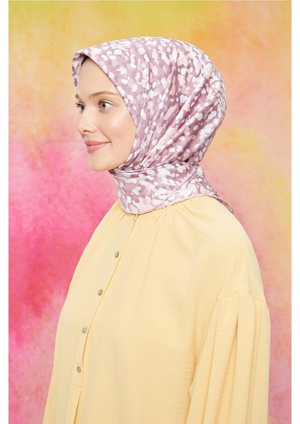 Pembe Batik Desen Twill Digital Eşarp modelleri