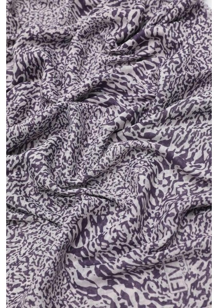 Eflatun Relax Ebruli Desen Şal fiyatları