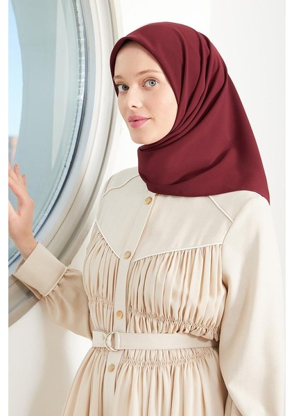Bordo Medine İpeği Eşarp