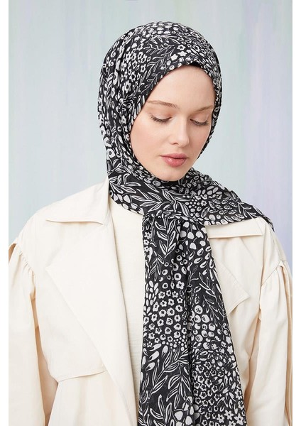 Siyah Baskılı Desenli Cotton Şal fiyatları