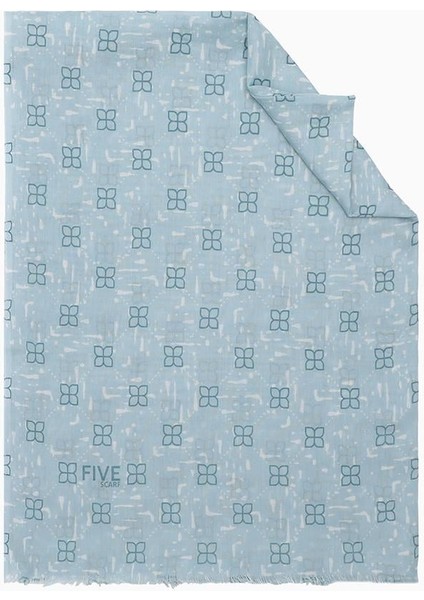 Turkuaz Relax Yaprak Şal