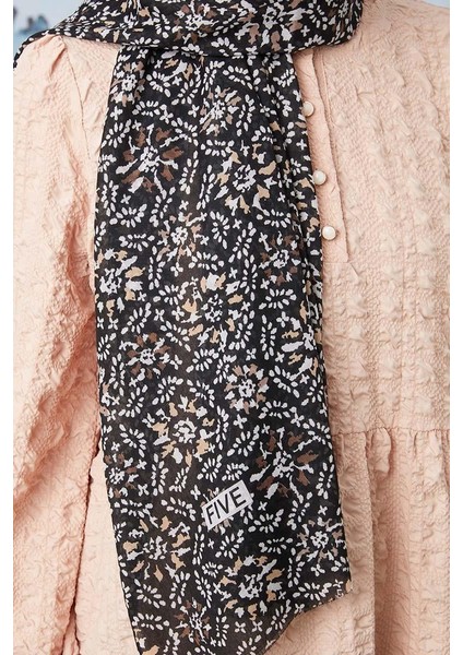 Mat Siyah Tomurcuk Desen Cotton Şal fırsatları