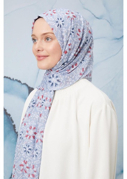 Mavi Tomurcuk Desen Cotton Şal fiyatları