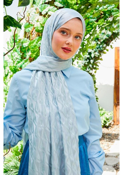 Bebe Mavisi Üçgen Desen Deluxe Devore Şal fiyatları