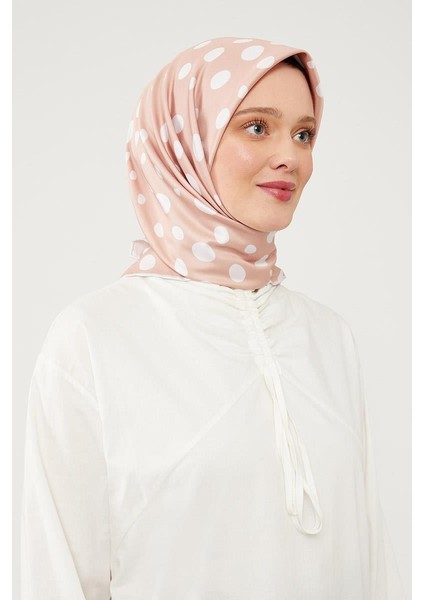 Somon Puantiye Desen Twill Digital Eşarp fiyatları