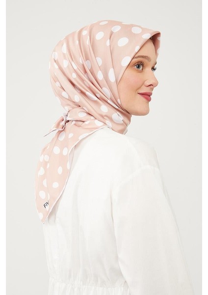 Somon Puantiye Desen Twill Digital Eşarp fırsatları