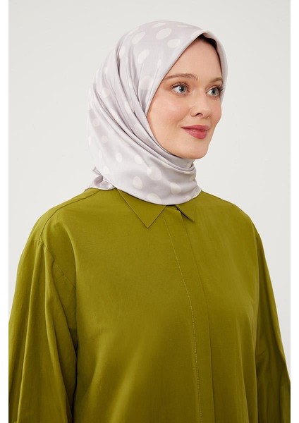 Taş Puantiye Desen Twill Digital Eşarp