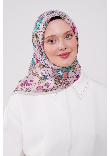 Açık Yeşil Papatya Cotton Eşarp