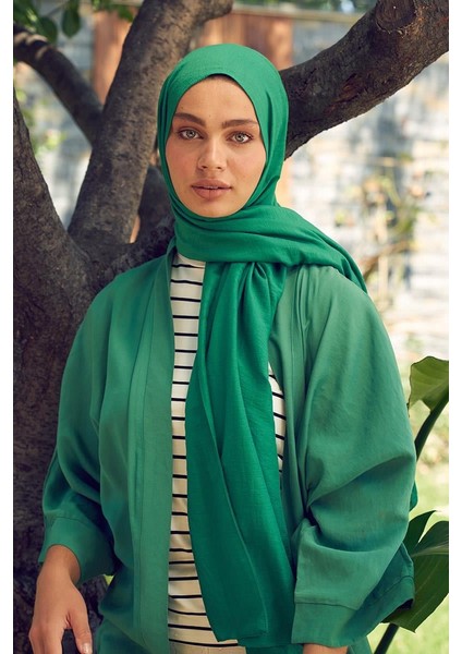 Çimen Yeşili Touch Pamuk Şal