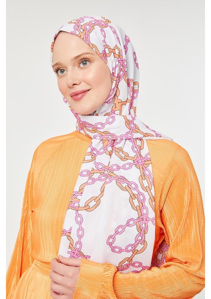 Oranj Zincir Desen Mono Şal fiyatları
