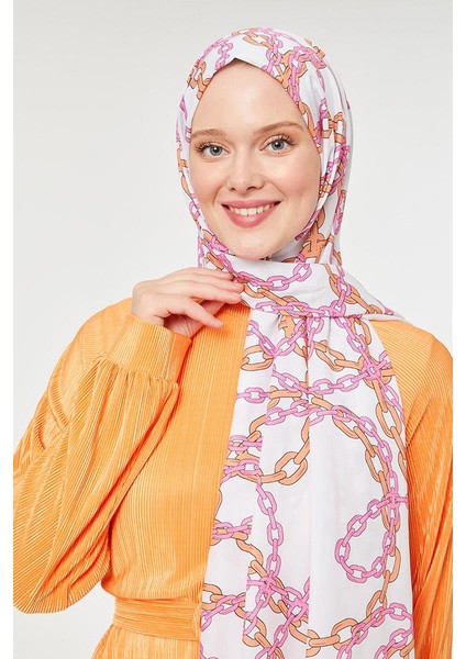 Oranj Zincir Desen Mono Şal modelleri