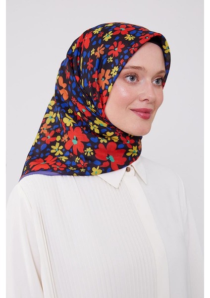 Kırmızı Mine Çiçek Desen Cotton Eşarp fiyatları