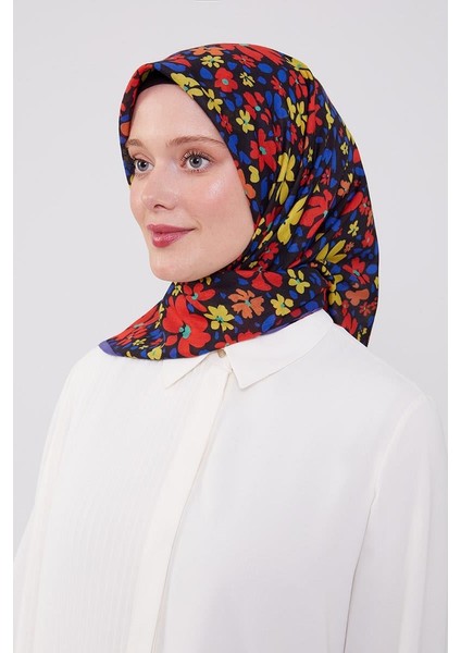 Kırmızı Mine Çiçek Desen Cotton Eşarp modelleri