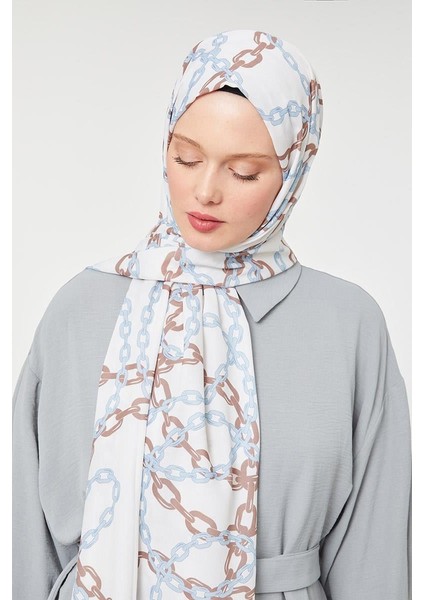 Mavi Zincir Desen Mono Şal fırsatları