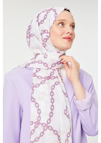 K.Lila Zincir Desen Mono Şal fırsatları