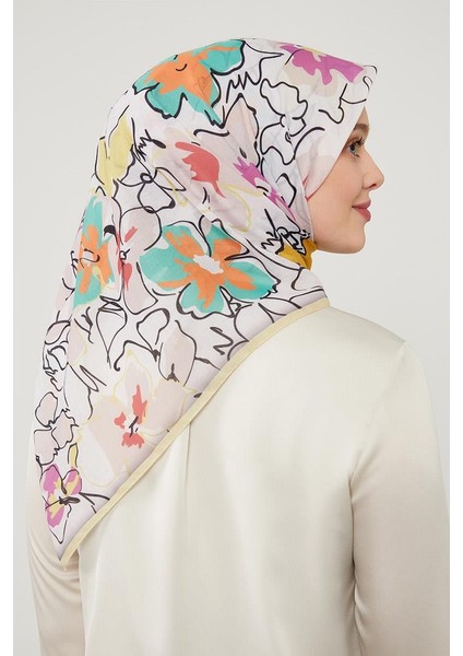 Sarı Yonca Desen Soft Cotton Eşarp fiyatları