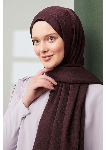 Patlıcan Moru Pırıltı Şal modelleri