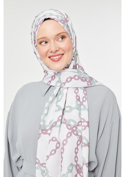 Çağla Yeşili Zincir Desen Mono Şal fiyatları