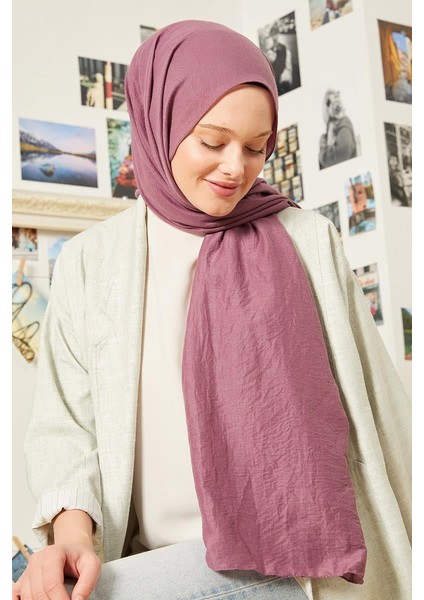 Koyu Eflatun Touch Pamuk Şal