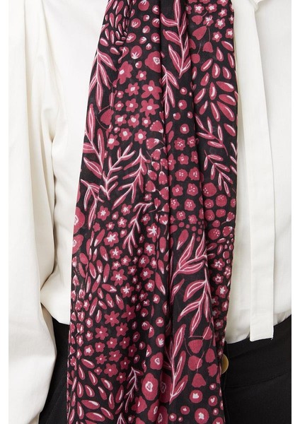 Vişne Baskılı Desenli Cotton Şal fırsatları
