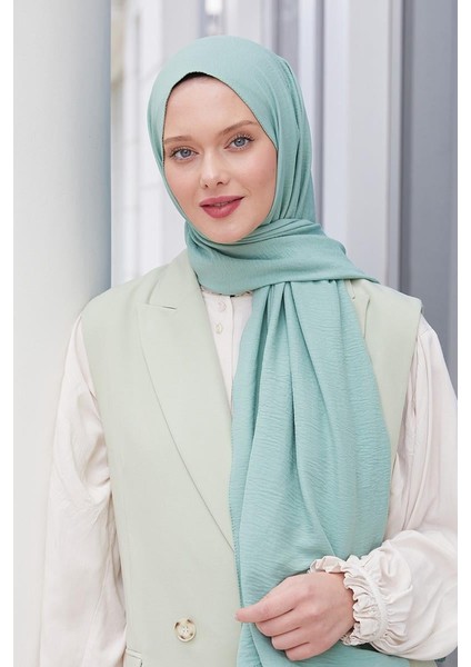 Su Yeşili Pamuk Cazz Şal