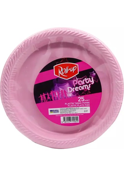 Roll Up Party Dreams Pembe Plastik Tabak 25LI
