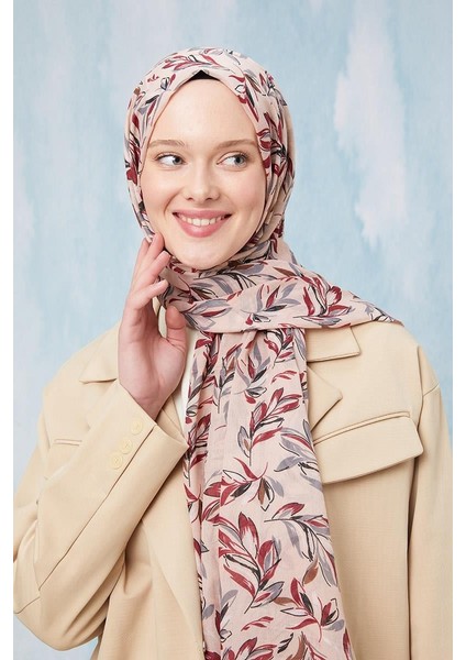 Vişne Yaprak Desen Cotton Şal fiyatları