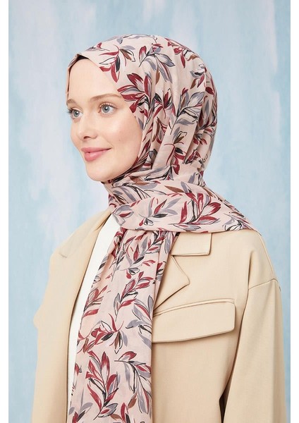 Vişne Yaprak Desen Cotton Şal modelleri