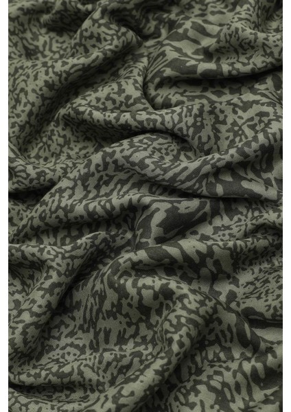 Haki Relax Ebruli Desen Şal fiyatları