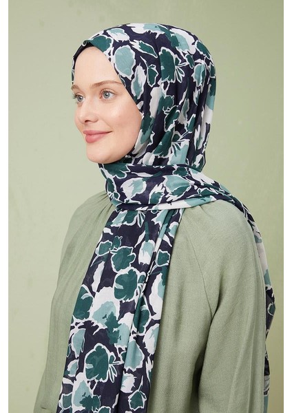 Zümrüt Yeşili Desenli Cotton Şal modelleri