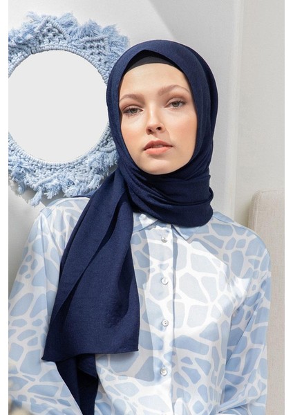 Lacivert Junset Şal