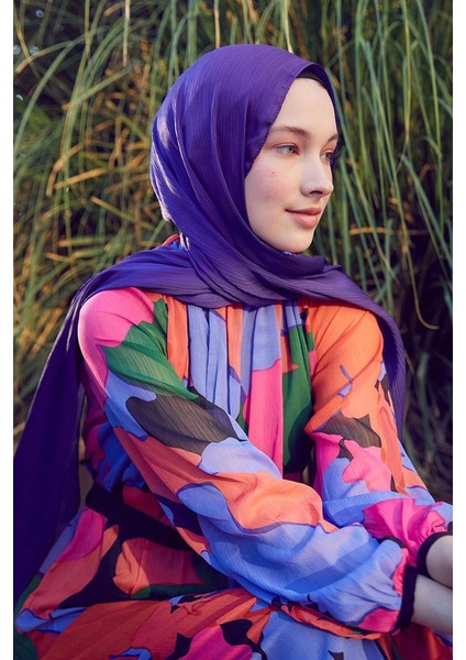 Mor Brillant Abiye Şal