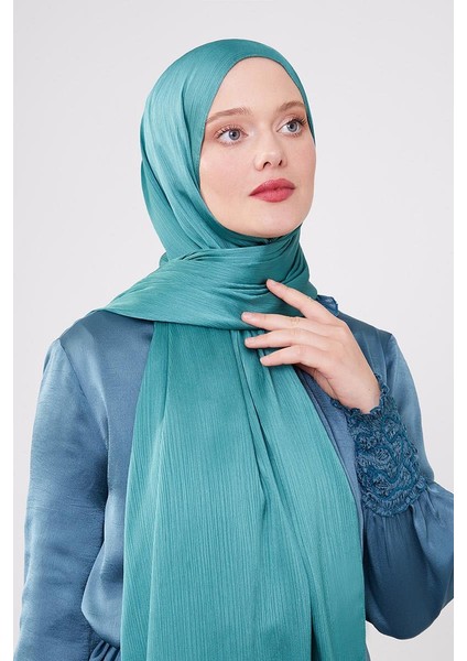 Çimen Yeşili Brillant Abiye Şal modelleri