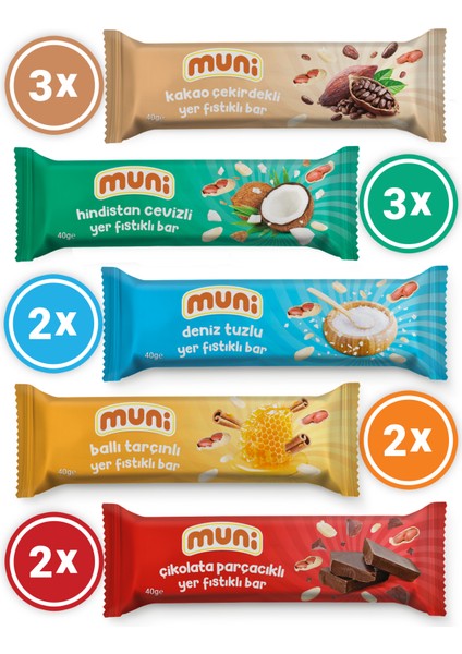 Yer Fıstığı Barı, Mixed Paket, 40 gr x 12 Adet