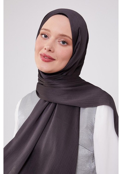 Mat Gri Brillant Abiye Şal