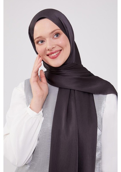 Mat Gri Brillant Abiye Şal modelleri