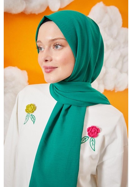 Açık Zümrüt Yeşili Pamuk Cazz Şal fırsatları