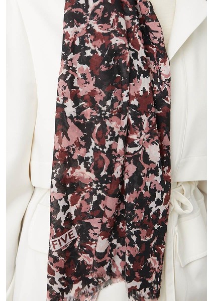 Pudra Suluboya Çiçek Desen Cotton Şal fırsatları