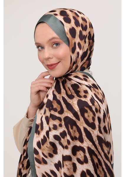 Yeşil Leopar Desen Brand Şal modelleri