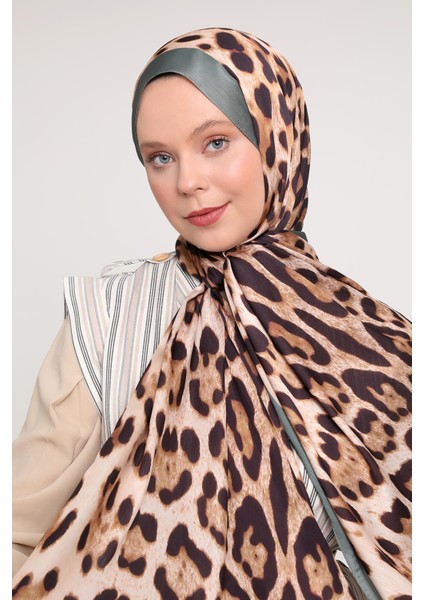 Yeşil Leopar Desen Brand Şal fırsatları