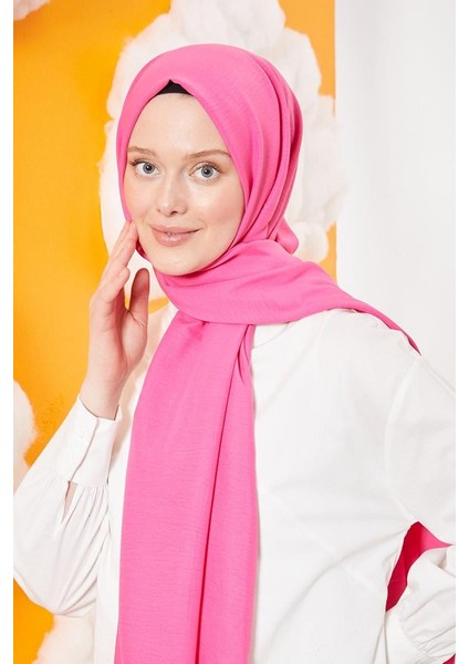 Neon Pembe Pamuk Cazz Şal