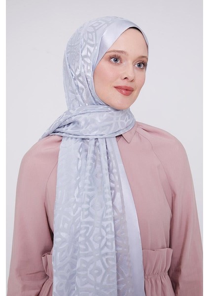 Bebe Mavisi Büyük Çiçek Desenli Deluxe Devore Şal