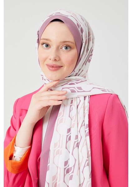 Gül Yuvarlak Desen Violet Medine İpeği Şal fırsatları