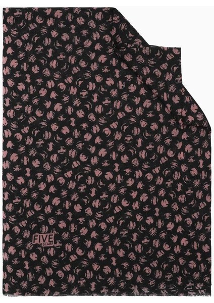 Koyu Pudra Relax Fırça Puantiye Şal