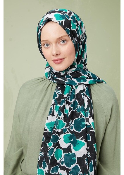 Yeşil Desenli Cotton Şal fiyatları