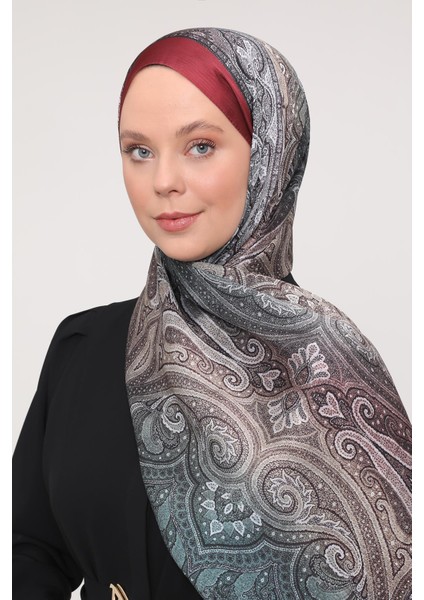 Kırmızı Gölgeli Desen Brand Şal