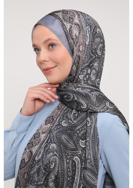 K.Gri Gölgeli Desen Brand Şal modelleri