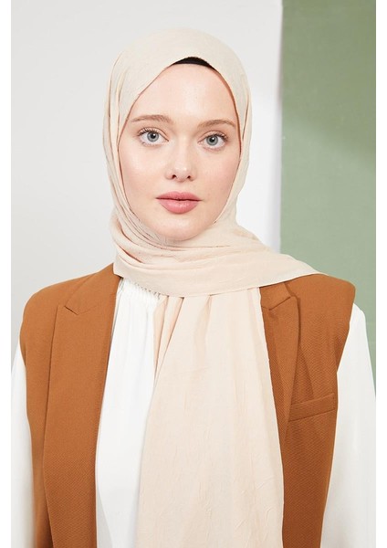 Krem Kraş Krep Şal modelleri